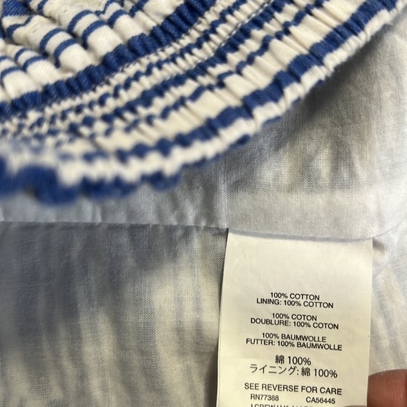 - J Crew blue stripe pleated skirt - Picture 7 of 7